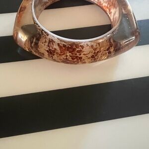 Brown Resin Bangle Bracelet